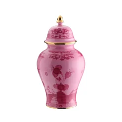 Oriente Italiano Large Potiche Vase With Cover in Porpora