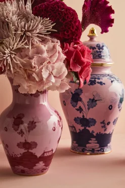 Oriente Italiano Large Potiche Vase With Cover in Malachite