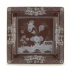Oriente Italiano Oggetti Large Squared Change Tray in Castagna