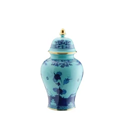 Oriente Italiano Potiche Vase With Cover in Iris