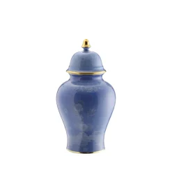 Oriente Italiano Potiche Vase With Cover in Pervinca