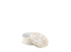 Oriente Italiano Round Box With Cover in Meringa