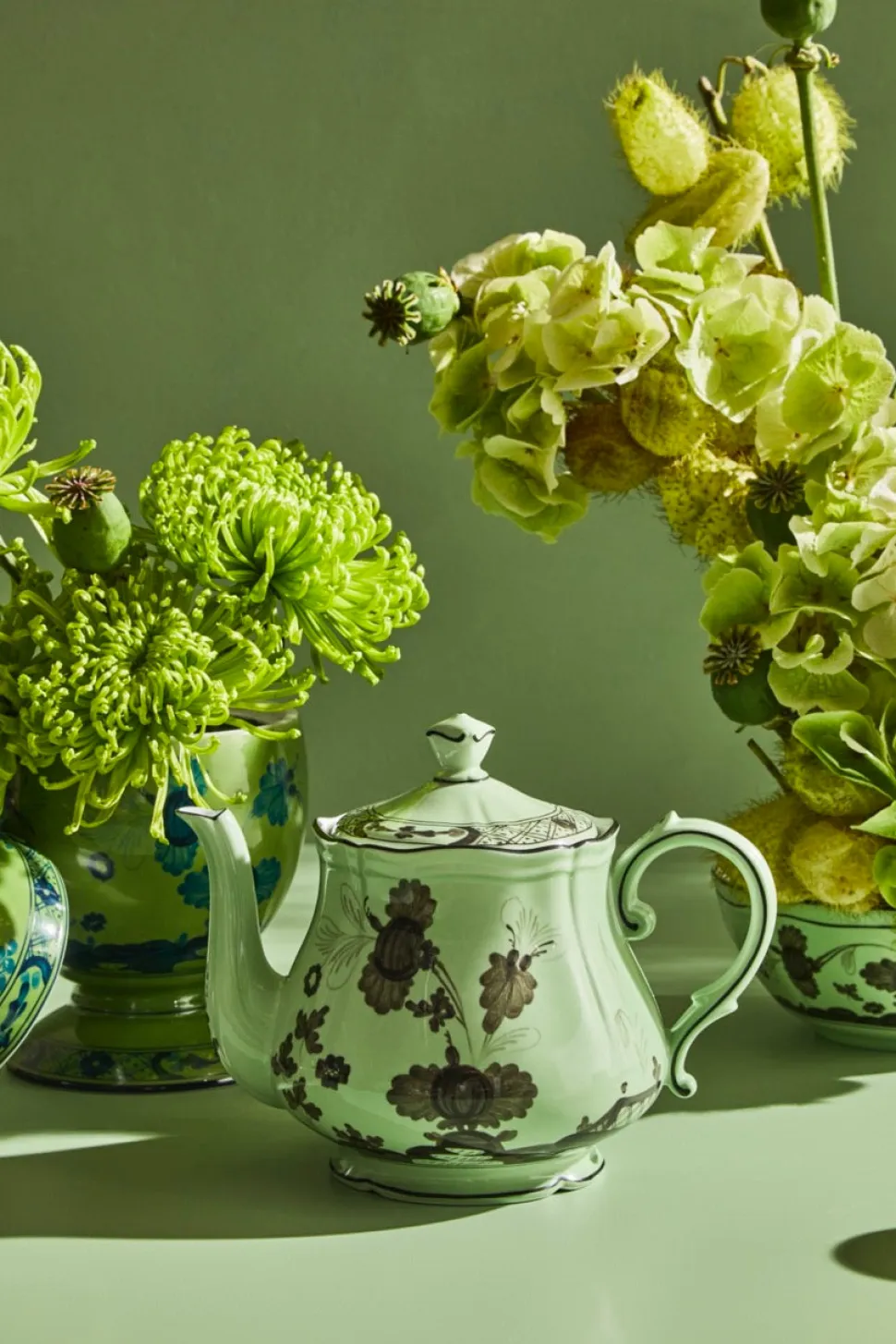 Oriente Italiano Teapot With Cover in Malachite