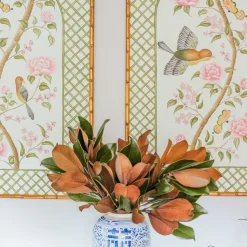 Original Chinoiserie Panels on Silk | Le Jardin De Elizabeth, Set of 2