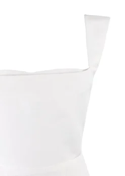 OTM Exclusive: Bridal Silk Faille Midi Dress in White