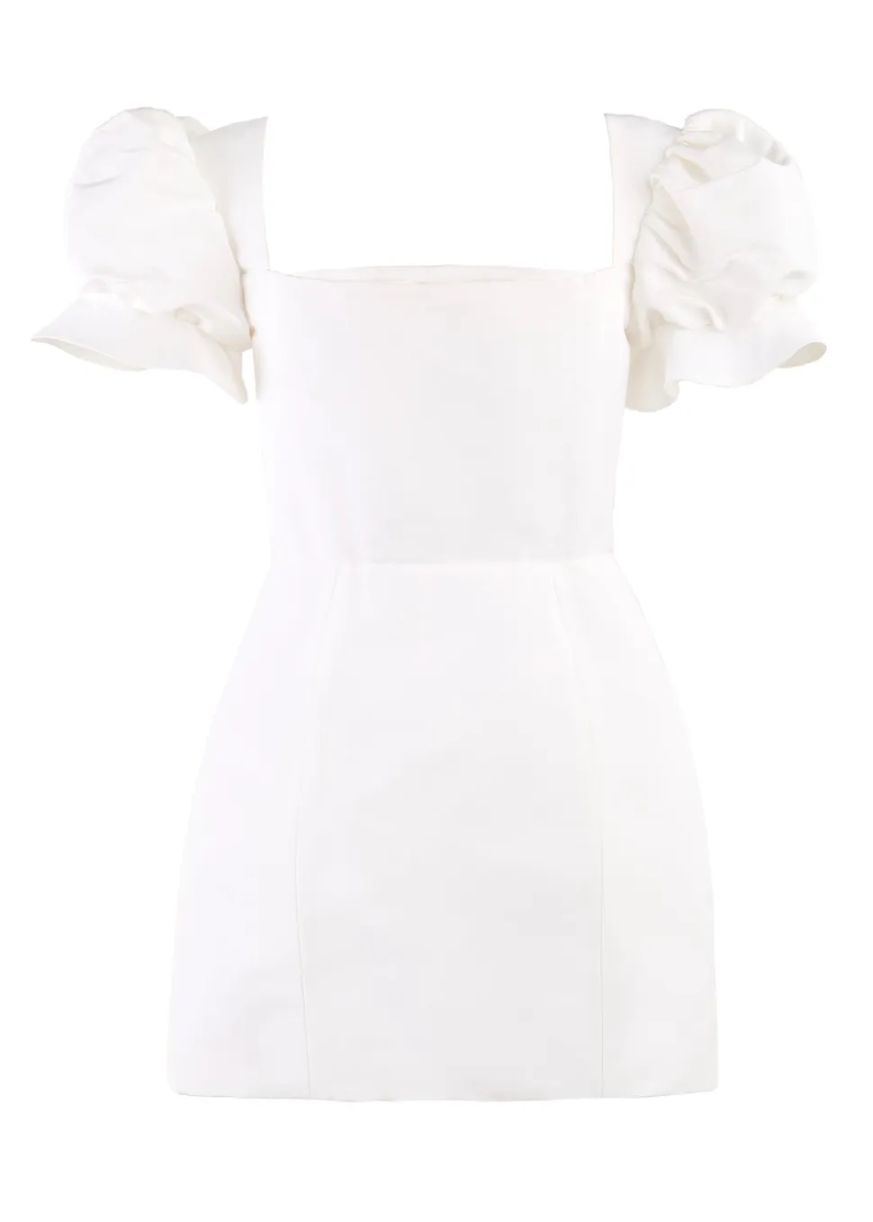 OTM Exclusive: Bridal Silk Faille Mini Dress in White