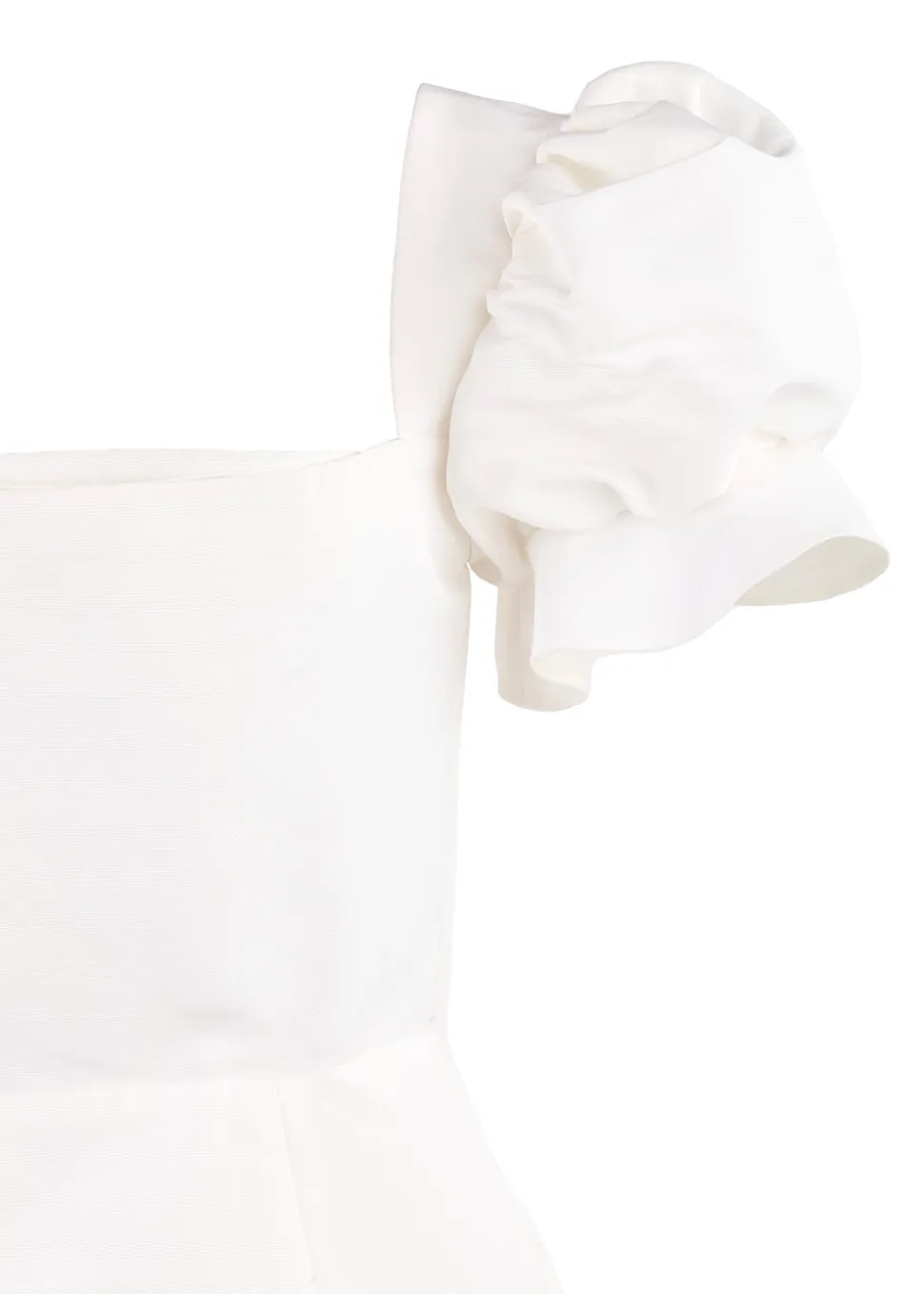 OTM Exclusive: Bridal Silk Faille Mini Dress in White