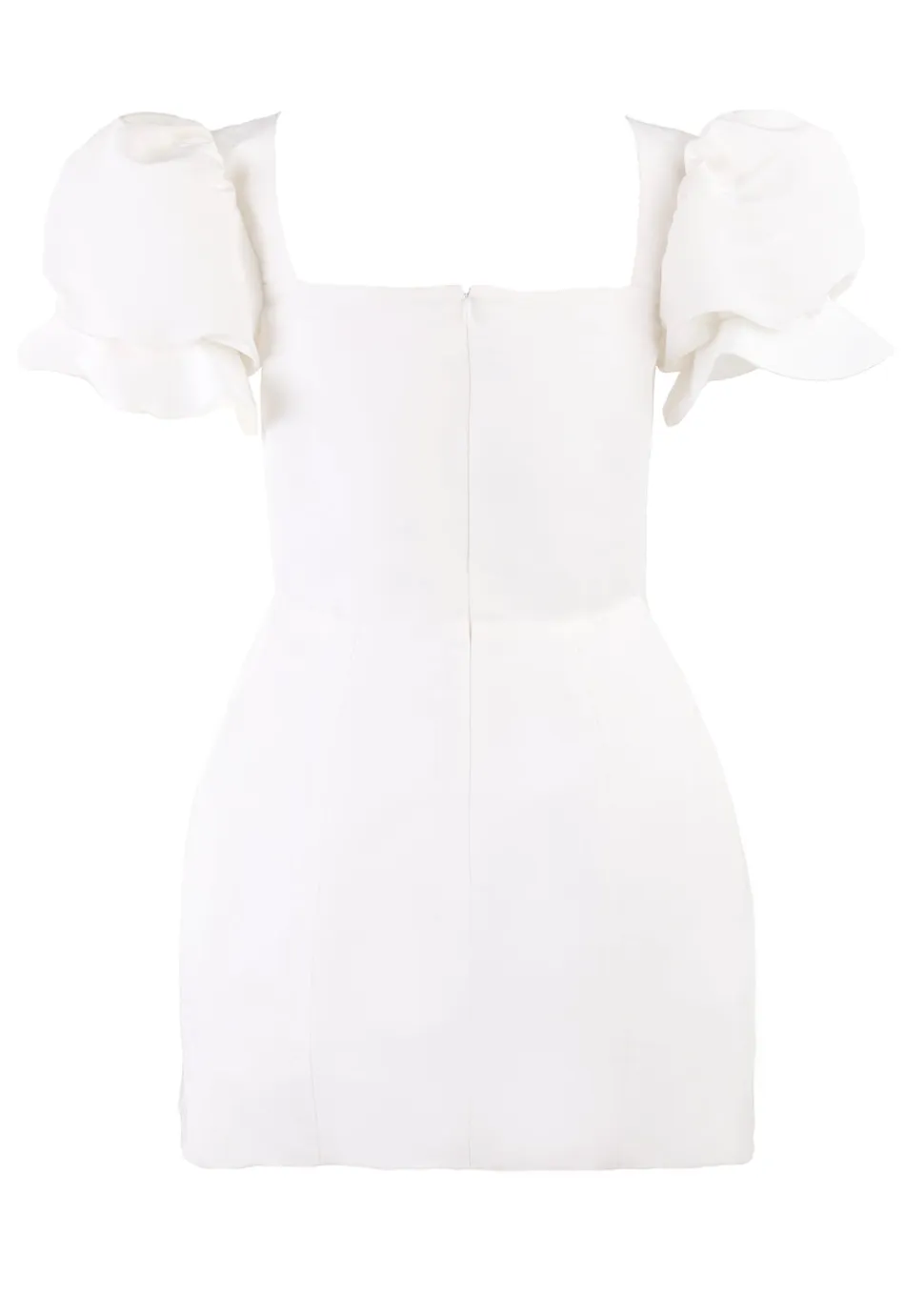 OTM Exclusive: Bridal Silk Faille Mini Dress in White