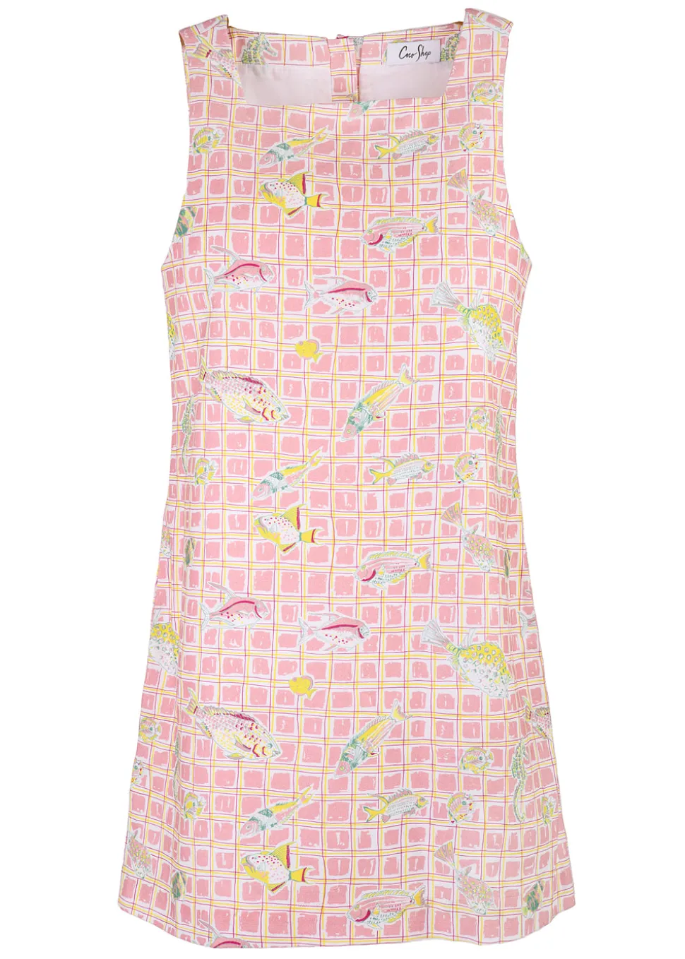 OTM Exclusive: Classic Mini Shift Dress in Pink Fishing Net