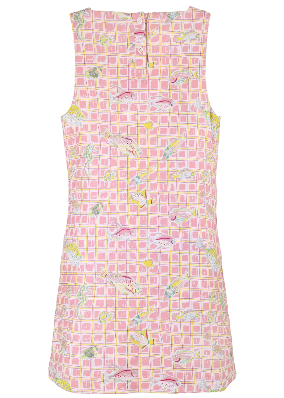 OTM Exclusive: Classic Mini Shift Dress in Pink Fishing Net