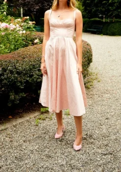 OTM Exclusive: Daphne Dress in Pink Gingham