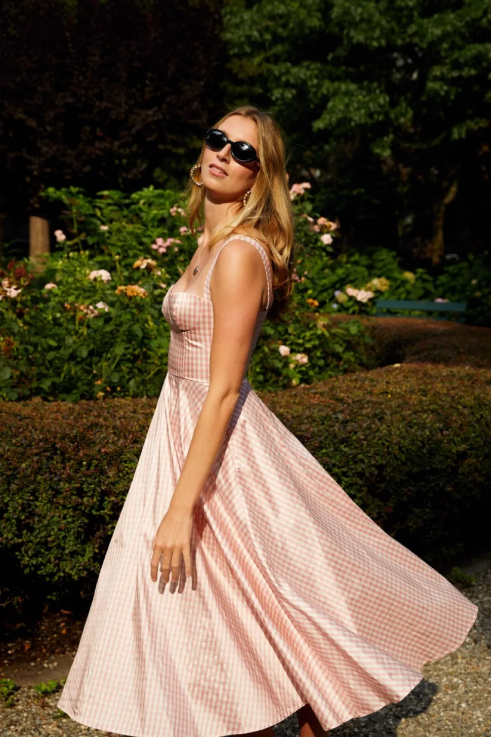 OTM Exclusive: Daphne Dress in Pink Gingham