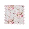 OTM Exclusive: Delphine Placemat and Napkin Set in Sea Foam with Blush Embroidery