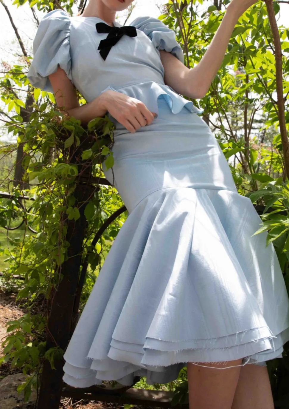 OTM Exclusive: Diana Skirt in Blue Moire