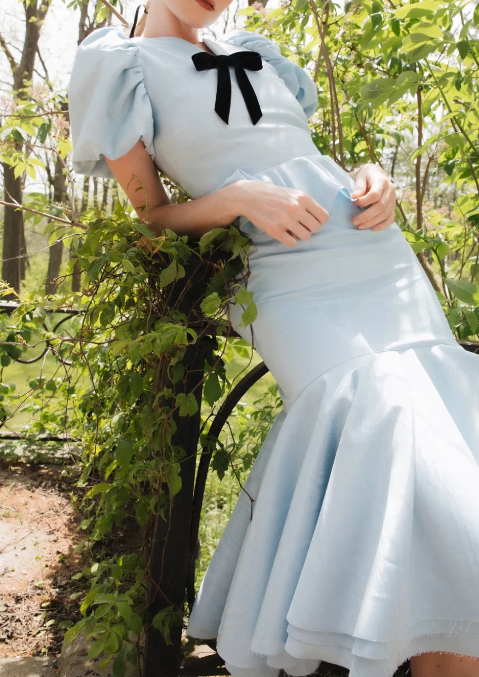 OTM Exclusive: Diana Skirt in Blue Moire