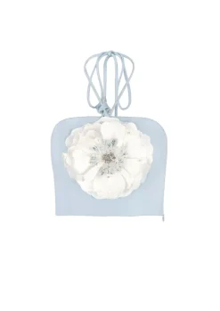 OTM Exclusive: Gol Bustier Top in Blue & White