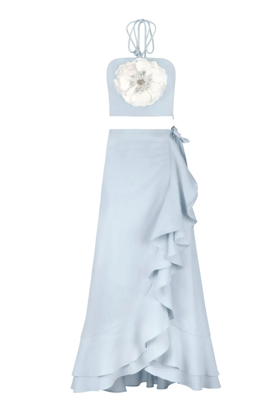 OTM Exclusive: Golestan Ruffle Skirt in Blue