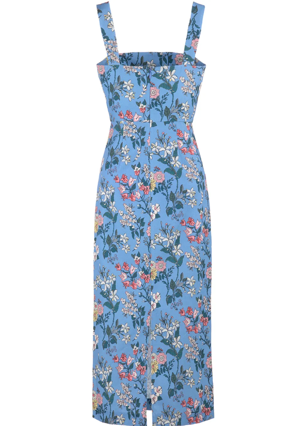 OTM Exclusive: Long Slip Dress in Blue Multi Floral