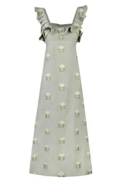 OTM Exclusive: Malika Dress in Ivory & Mint Green