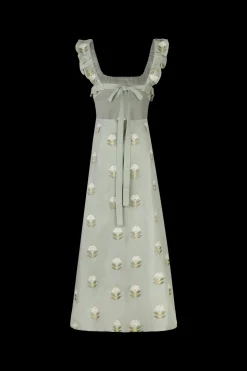 OTM Exclusive: Malika Dress in Ivory & Mint Green
