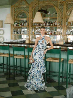 OTM Exclusive: Perla Dress in Blue Stems