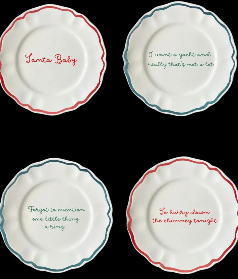 OTM Exclusive: Santa Baby Plates, Set of 4