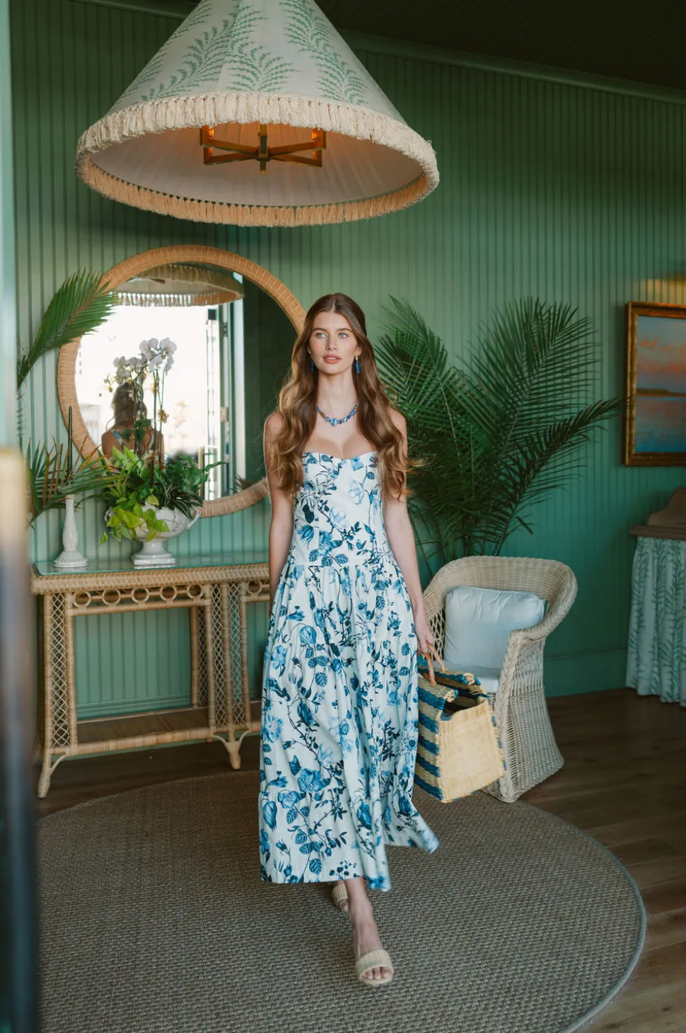 OTM Exclusive: Santiago Dress in Blue Stems
