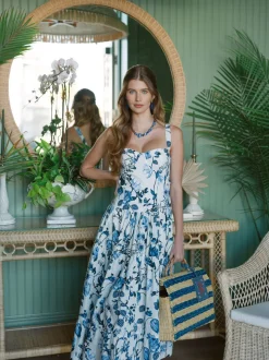 OTM Exclusive: Santiago Dress in Blue Stems