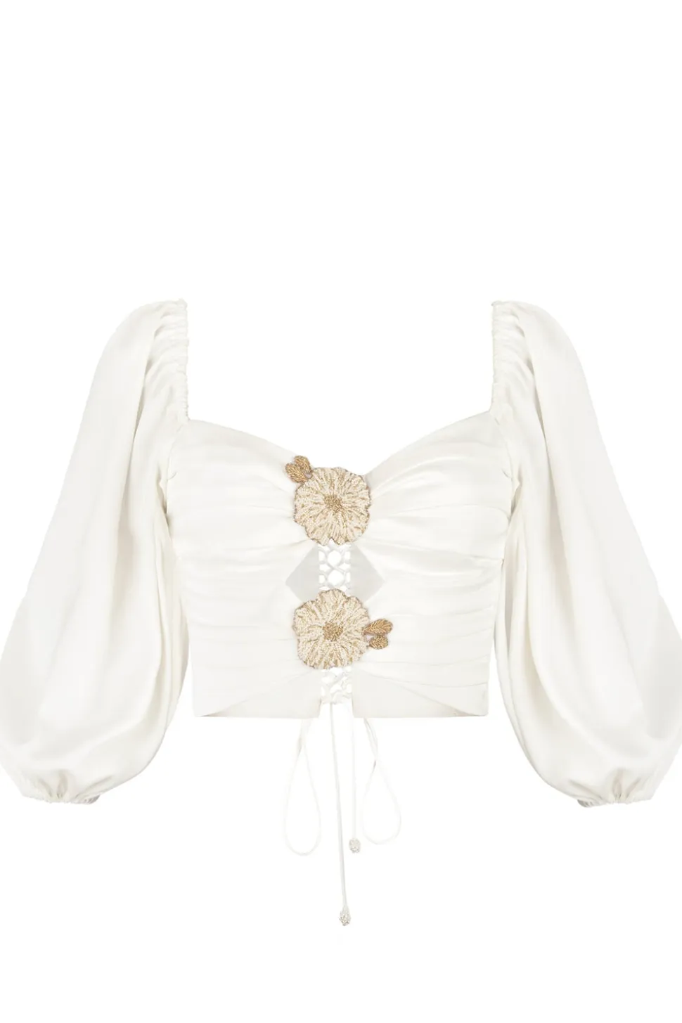 OTM Exclusive: Silk Rosa Cut Out Top in Ivory