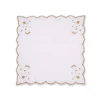 OTM Exclusive: The Astral Linen Napkin in White Linen and Gold Embroidery