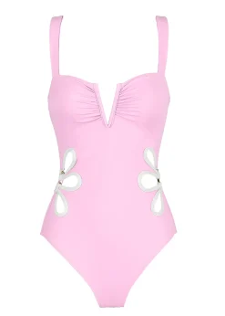 OTM Exclusive: The Flora One-Piece In Pink & White