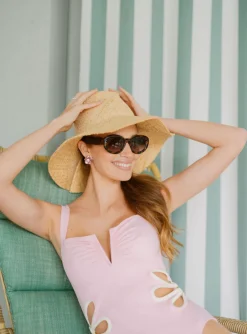 OTM Exclusive: The Flora One-Piece In Pink & White