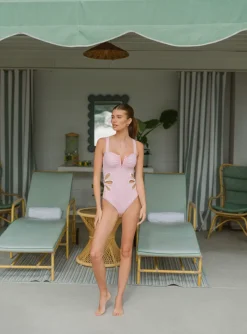 OTM Exclusive: The Flora One-Piece In Pink & White