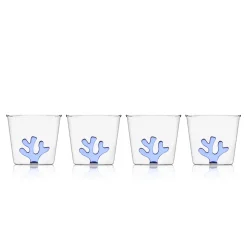 OTM Exclusive: Whimsical Tumbler Glasses in Blue, Set of 4
