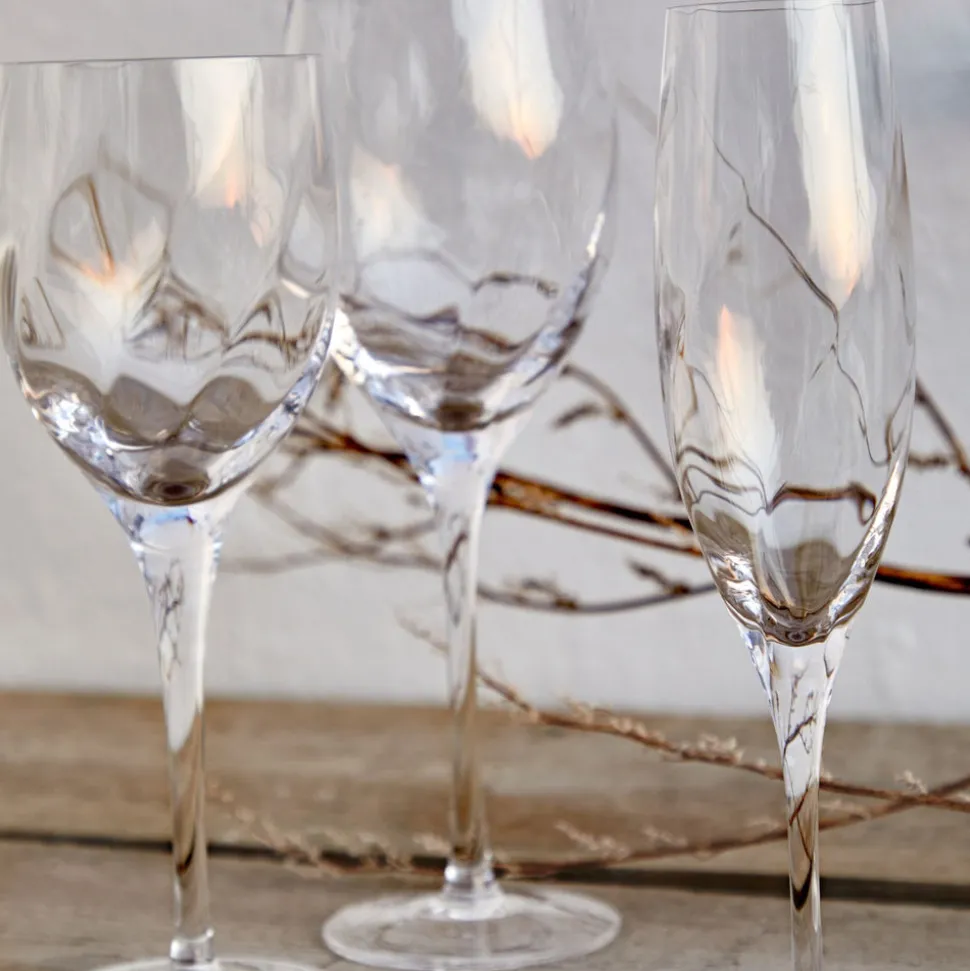 Ottica Collection Flutes 9 oz. in Clear, Set of 6