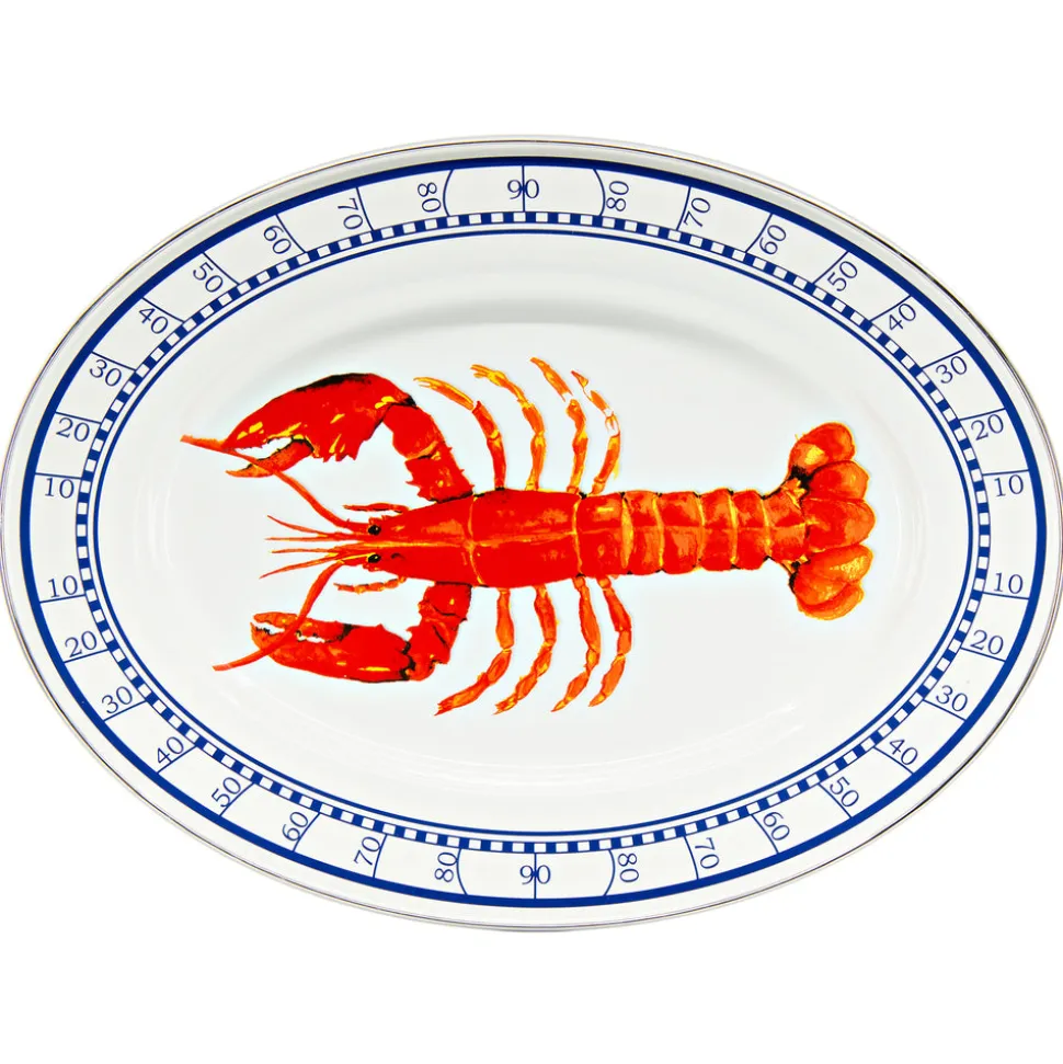 Oval Platter in Lobster