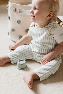 Overall in Stripes Away Sea