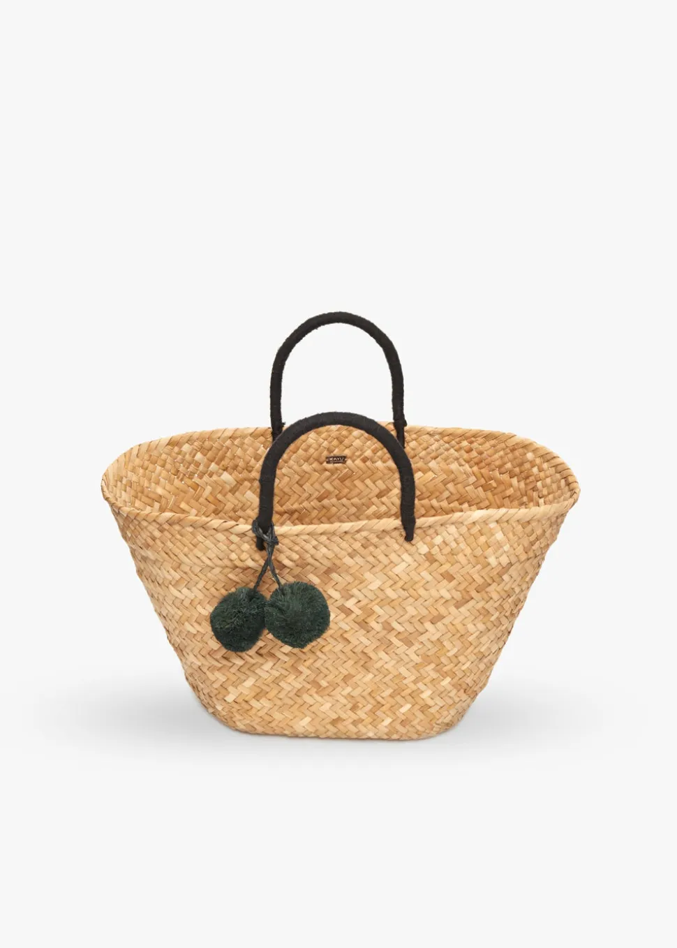 Oversized St Tropez Pom Pom Straw Tote