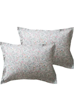 Oxford Pillowcase Made With Liberty Fabric in Donna Leigh Silver
