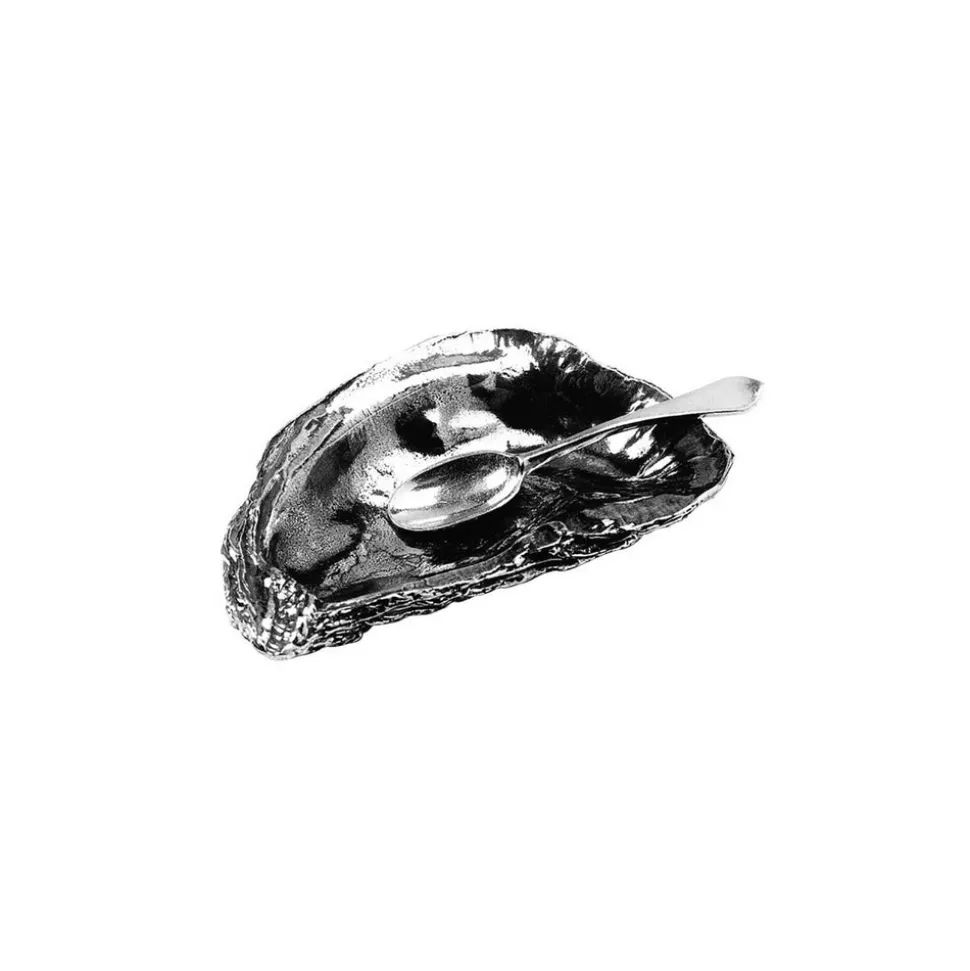 Oyster Salt Cellar & Spoon Set