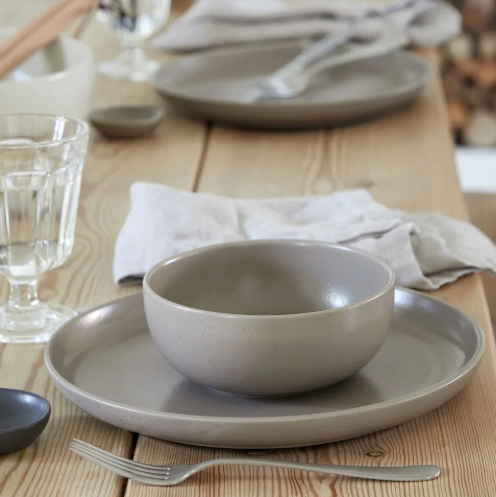 Pacifica Collection Dinner Plates in Chestnut, Set of 6