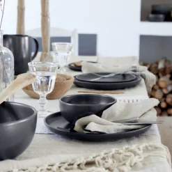 Pacifica Collection Dinner Plates in Seed Grey, Set of 6