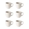 Pacifica Collection Mugs in Vanilla, Set of 6