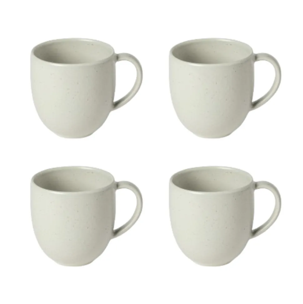 Pacifica Collection Mugs in Oyster Grey, Set of 6