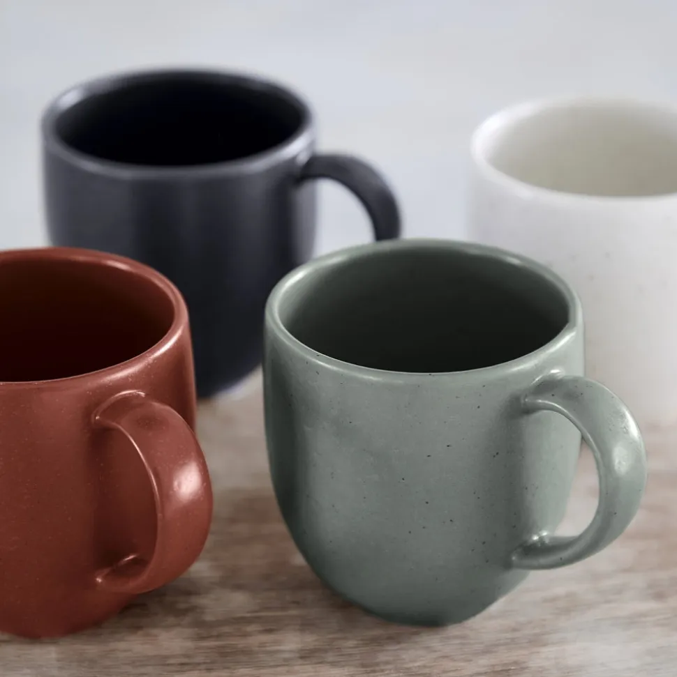 Pacifica Collection Mugs in Salt, Set of 6
