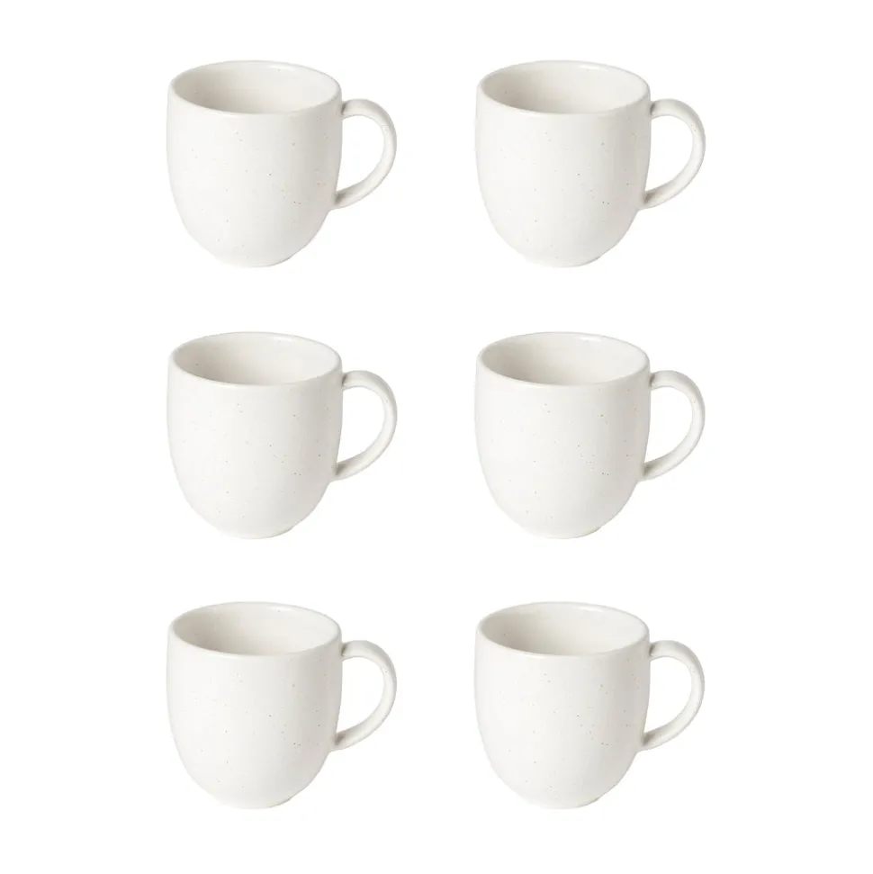 Pacifica Collection Mugs in Salt, Set of 6