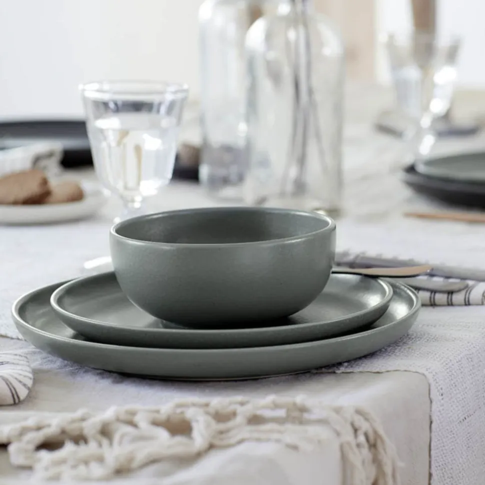 Pacifica Collection Oval Plates in Artichoke, Set of 6