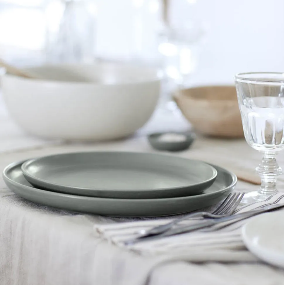 Pacifica Collection Oval Plates in Artichoke, Set of 6