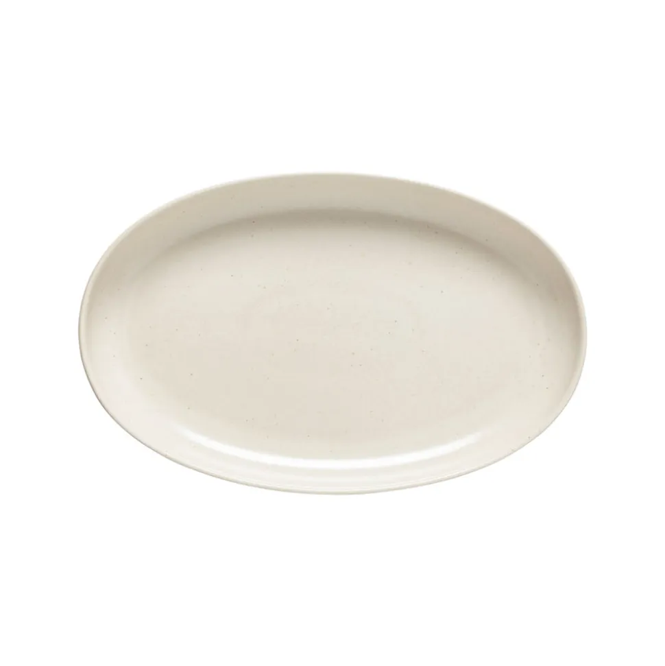 Pacifica Collection Oval Plates in Vanilla, Set of 6