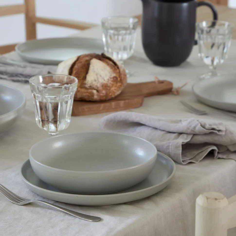 Pacifica Collection Pasta Bowls in Oyster Grey, Set of 6